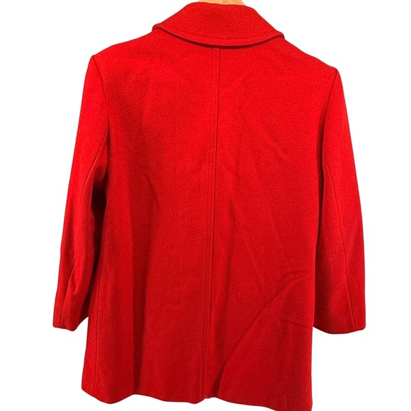 Vintage Pendleton Wool Womens Red Double Breasted Coat Jacket Sz ? Preppy *read* - Picture 9 of 16